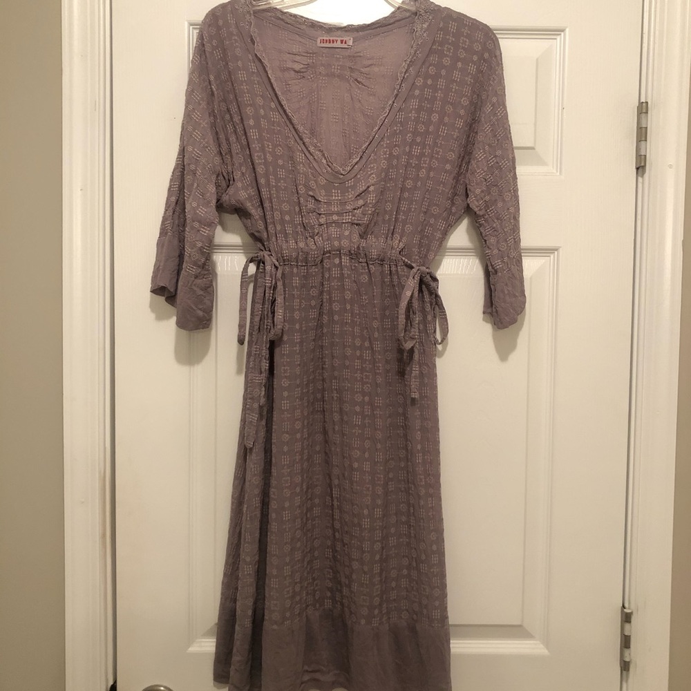 Johnny Was Purple Midi Dress